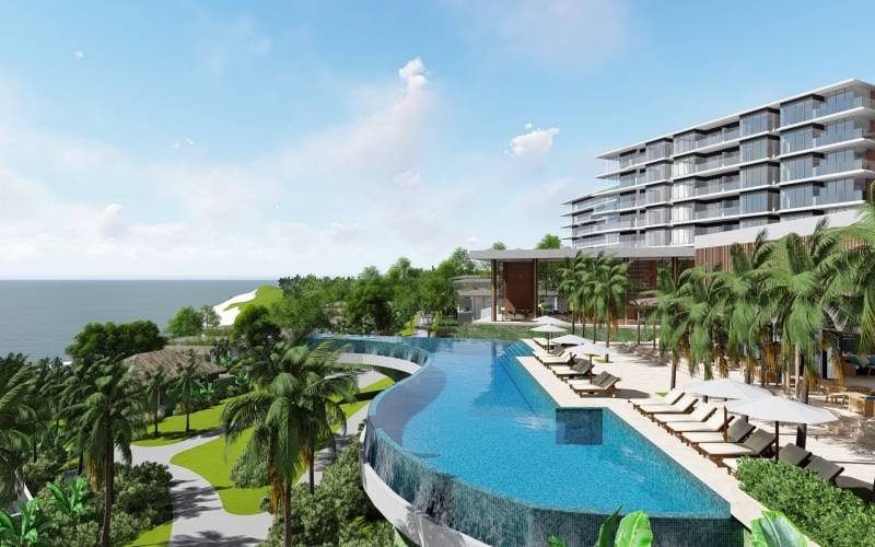 Hồ bơi tràn bờ dự án Vinhomes Cần Giờ view biển cao cấp
