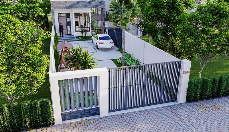 Kết cấu hình khối cho tổng thể căn nhà trở nên tinh tế thu hút ánh nhìn