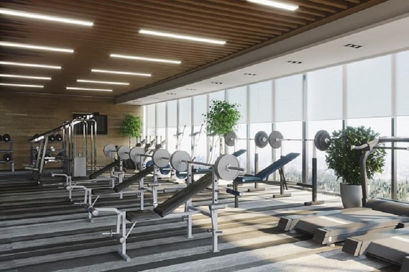 Khu phòng gym dự án One Central xây dựng với lối kiến trúc cao cấp chuẩn thượng lưu