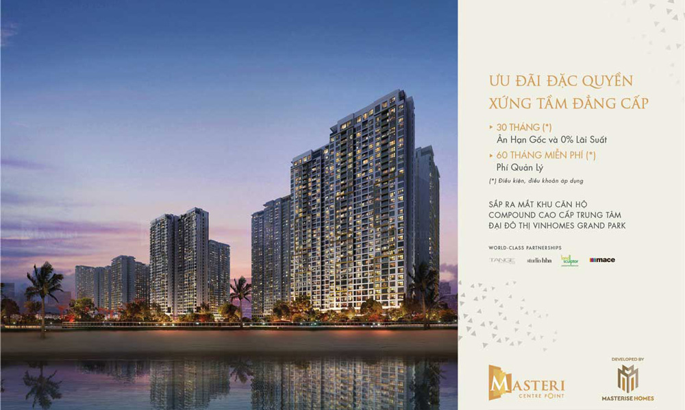 Chương trình ưu đãi khi mua nhà Masteri Centre Point Quận 9