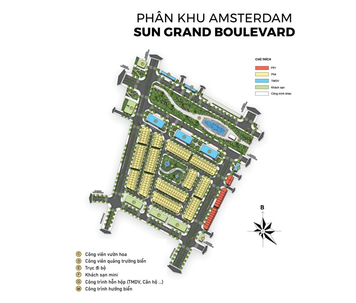 Mặt bằng chi tiết phân khu Amsterdam