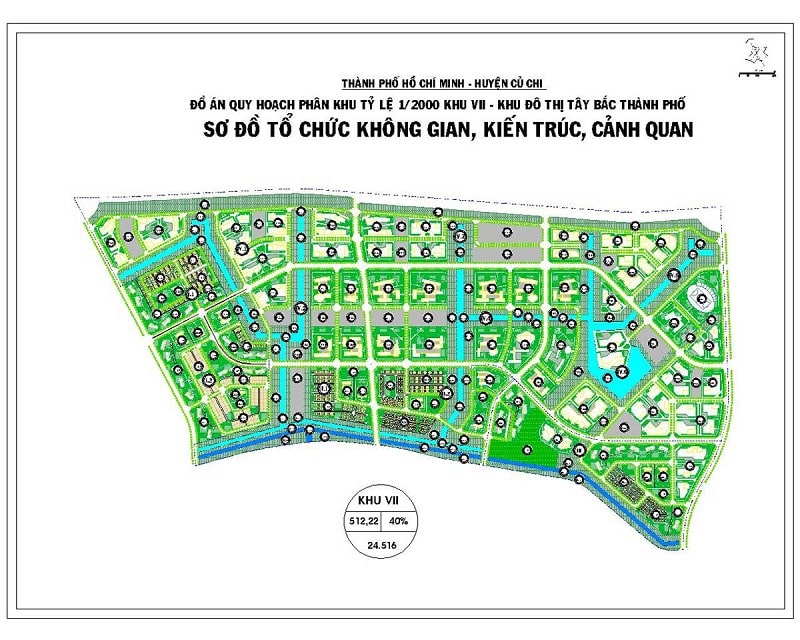 Mặt bằng chi tiết phân khu VII dự án Vinhome Hóc Môn