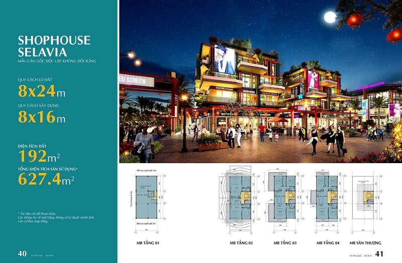 Mặt bằng sản phẩm Shophouse chi tiết