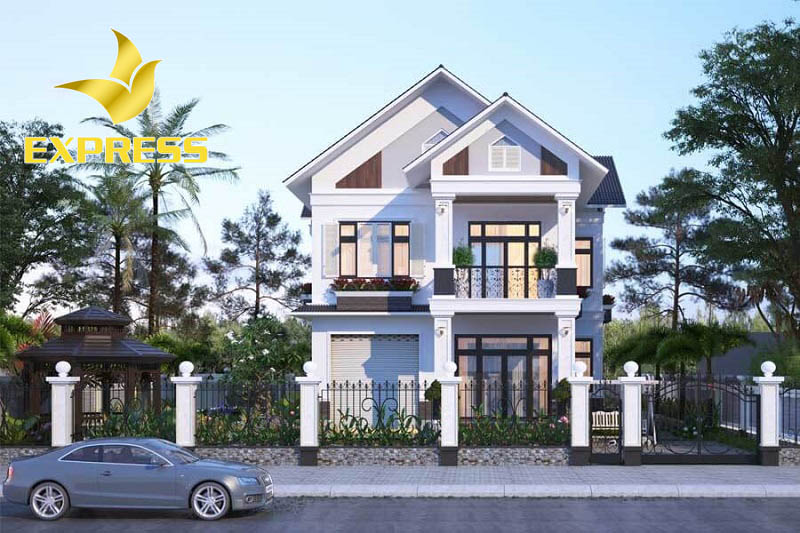 Mẫu biệt thự 2 tầng mái Thái hiện đại