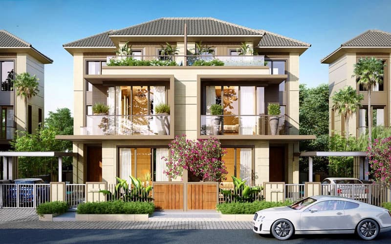 Mẫu biệt thự song lập đẹp