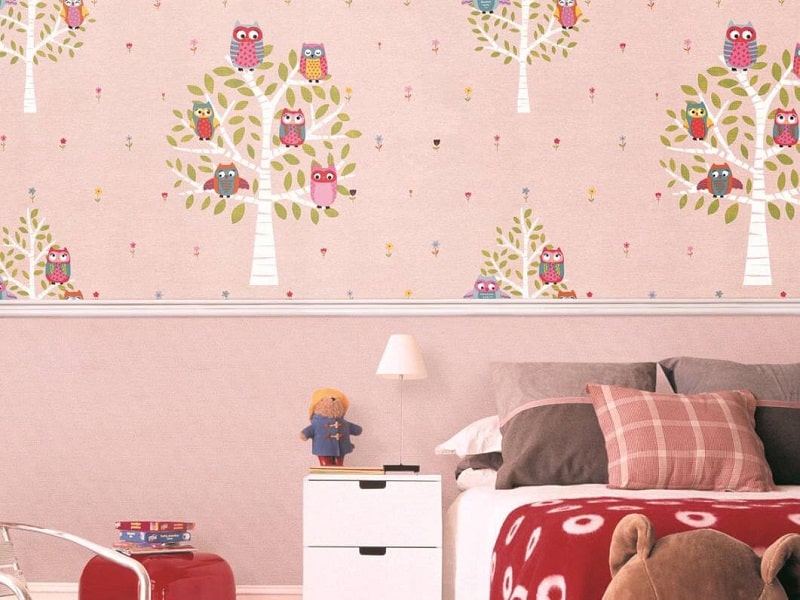 Mẫu dán tường bé gái 2