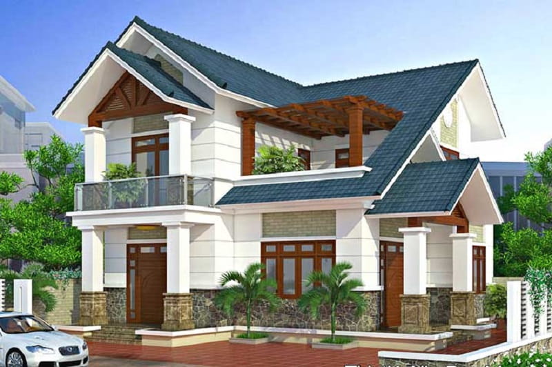 Mẫu nhà cổ điển với mái thái cổ kính