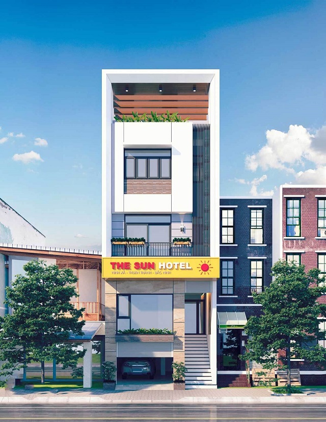 Mẫu nhà mặt tiền 3m kết hợp kinh doanh