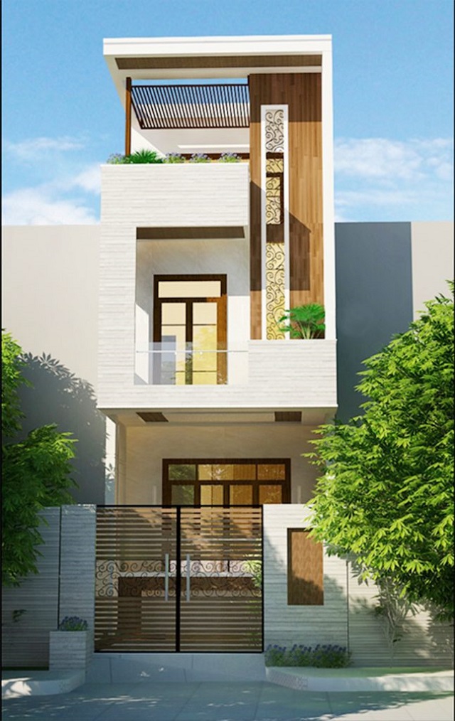 Mẫu nhà mặt tiền 3m - thiết kế hiện đại