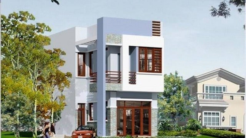 Mẫu nhà phố đẹp 2 tầng vô cùng hiện đại