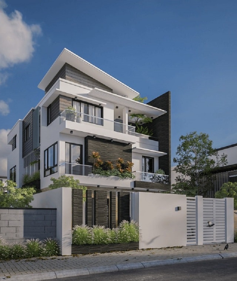 Mẫu nhà thiết kế 3 tầng mặt tiền 6x20m