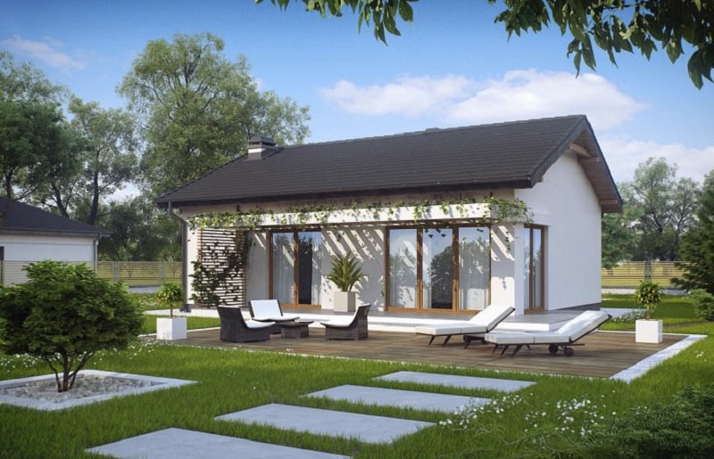 Mẫu nhà thiết kế sân vườn giúp không khí trong xanh