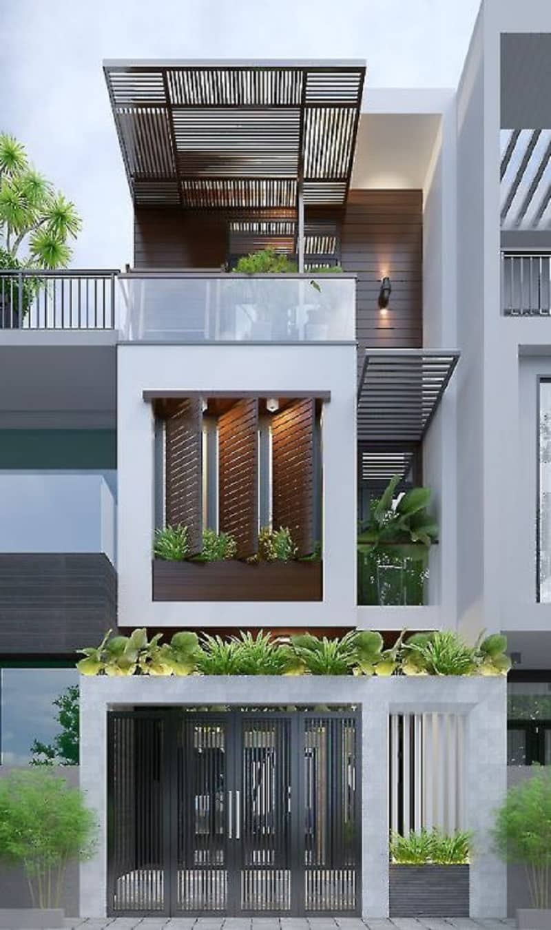 Mẫu nhà ống với thiết kế kinh doanh kết hợp nhà để ở