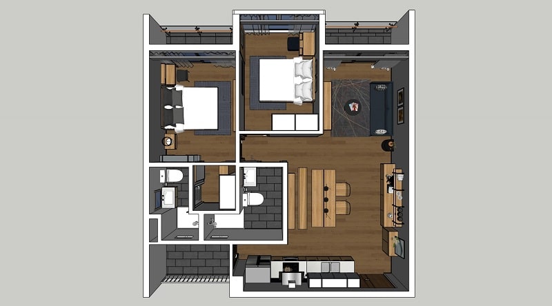 Nên chọn cách bố trí nhà vệ sinh trong phòng ngủ hợp phong thủy