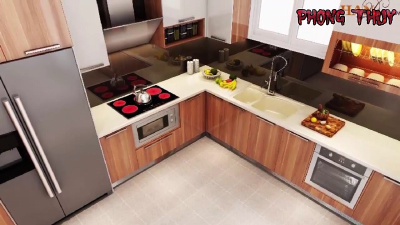 Nên đặt bếp tránh xa chậu rửa