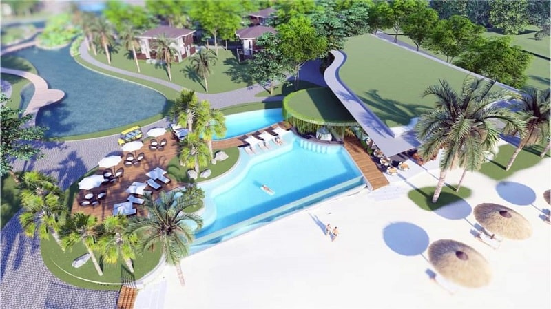 Nhà hàng khu vực bãi biển The Lounge sang trọng, hiện đại, view đẹp