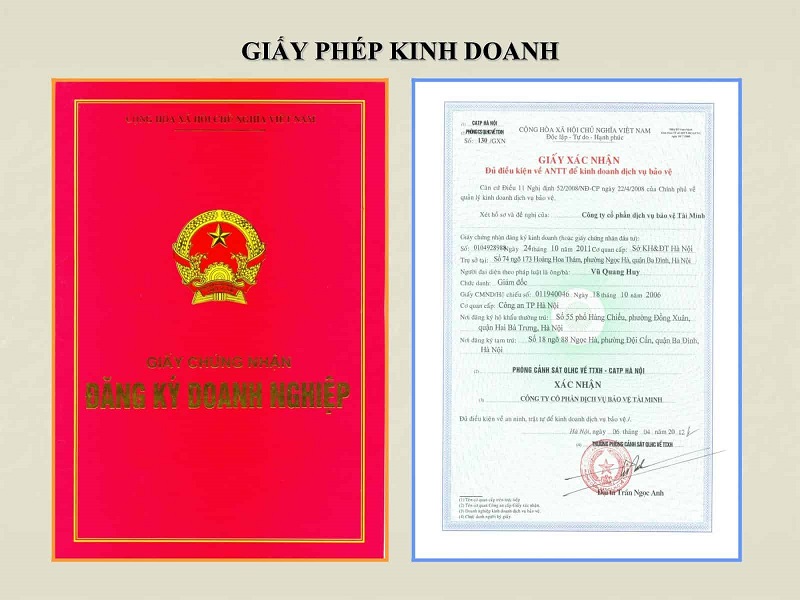Nhận giấy phép kinh doanh