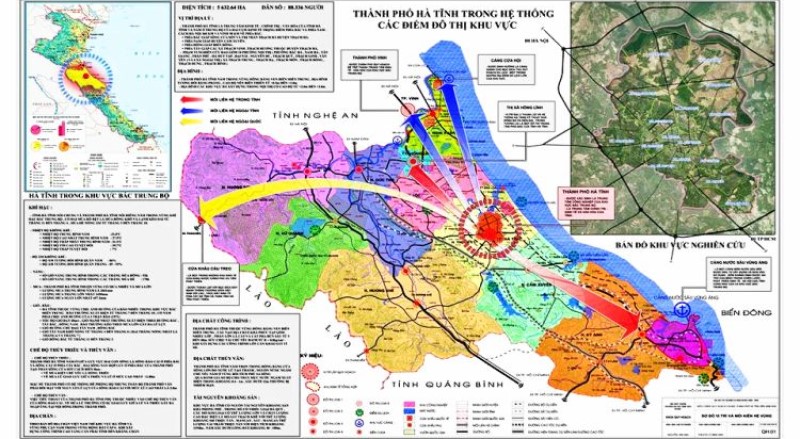 Những điều chỉnh được thể hiện trong bản đồ quy hoạch thành phố Hà Tĩnh
