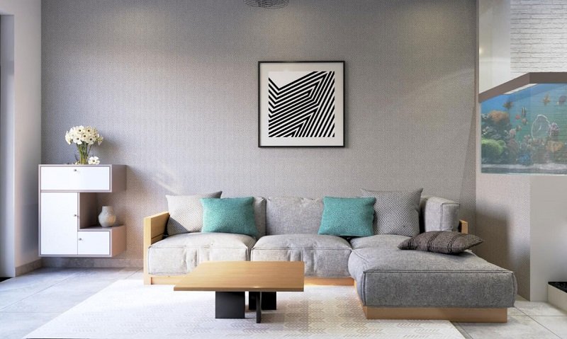 Phòng khách sử dụng cách phối màu tinh tế