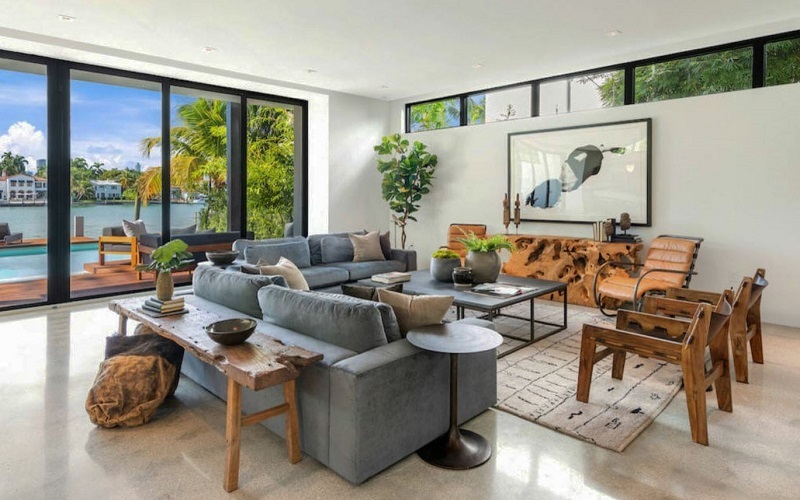 Phòng khách theo phong cách thô mộc