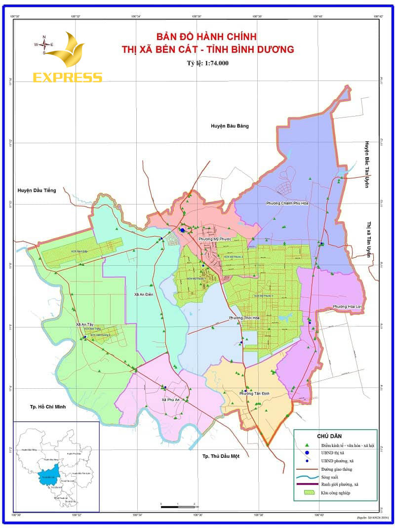 Sơ đồ quy hoạch tổng thể xã Phú An Bến Cát