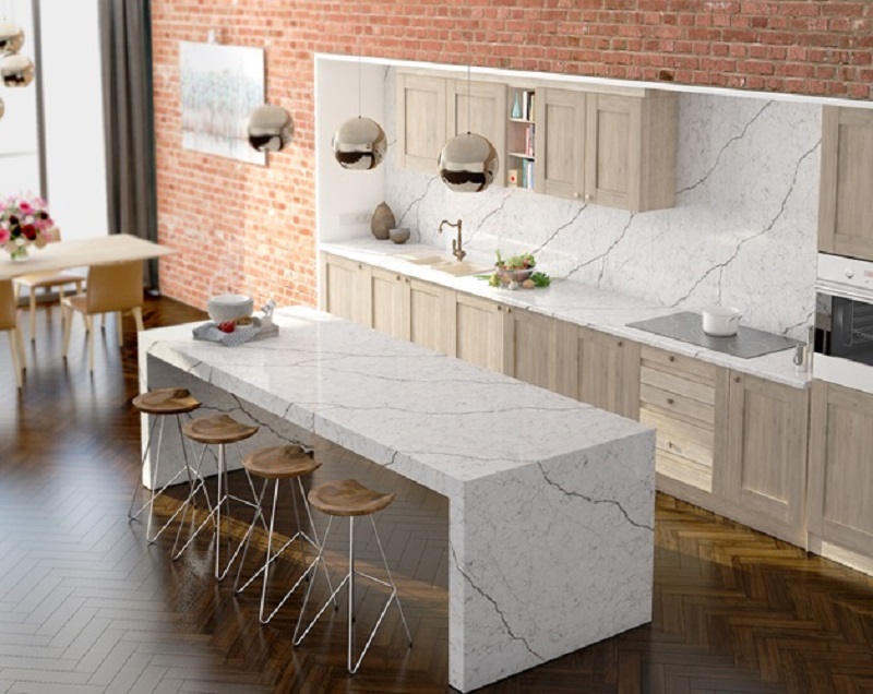 Sử dụng đá nhân tạo để thiết kế nhà