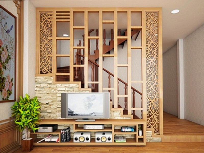 Sử dụng vách cầu thang giật cấp giúp chiếc cầu thang trở lên đặc biệt, sinh động và đẹp đẽ hơn đồng thời tạo điểm nhấn chấm phá nhẹ cho ngôi nhà của bạn.