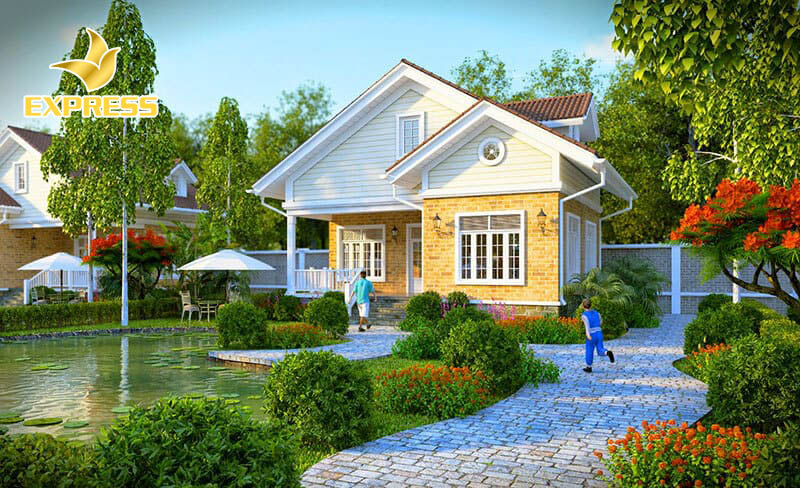 Biệt thự mini với sân vườn rộng rãi