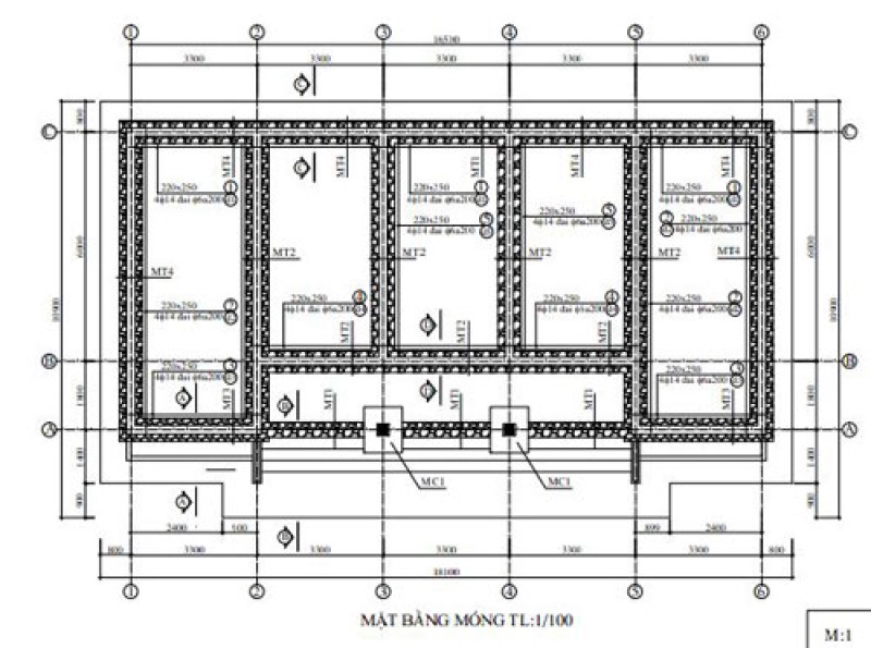 Thiết kế nhà văn hóa phần móng nhà