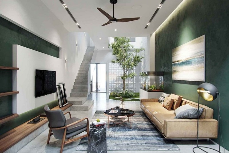 Thiết kế nội thất phòng khách nhà ống như thế nào để đẹp và tiện dụng nhất?