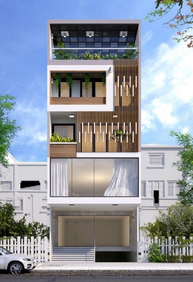 Thiết kế tầng hầm sẽ giúp gia đình tiết kiệm được diện tích và có thêm chỗ để xe, để đồ cực kỳ tiện lợi.