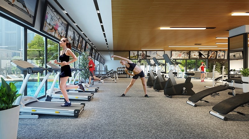 Tiện ích phòng Gym hiện đại có mặt ngay tại dự án Asiana Đà Nẵng phục vụ cư dân
