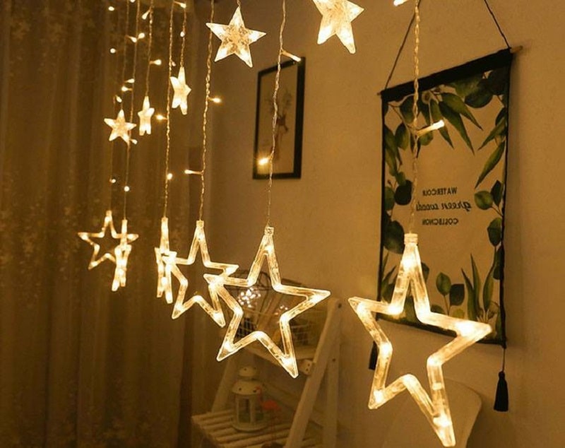 Treo đèn led hình ngôi sao