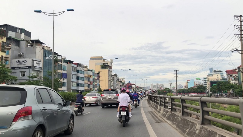 Tuyến đường vành đai 2 tại đoạn Bưởi và Cầu Giấy