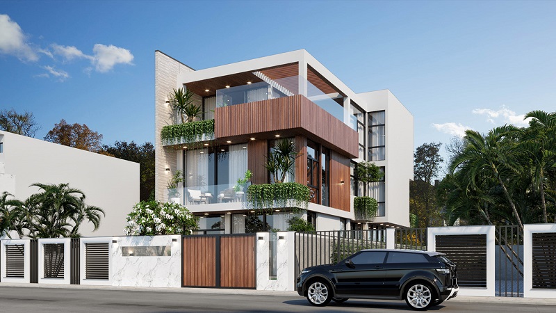 Ưu điểm của mẫu biệt thự sân vườn 3 tầng