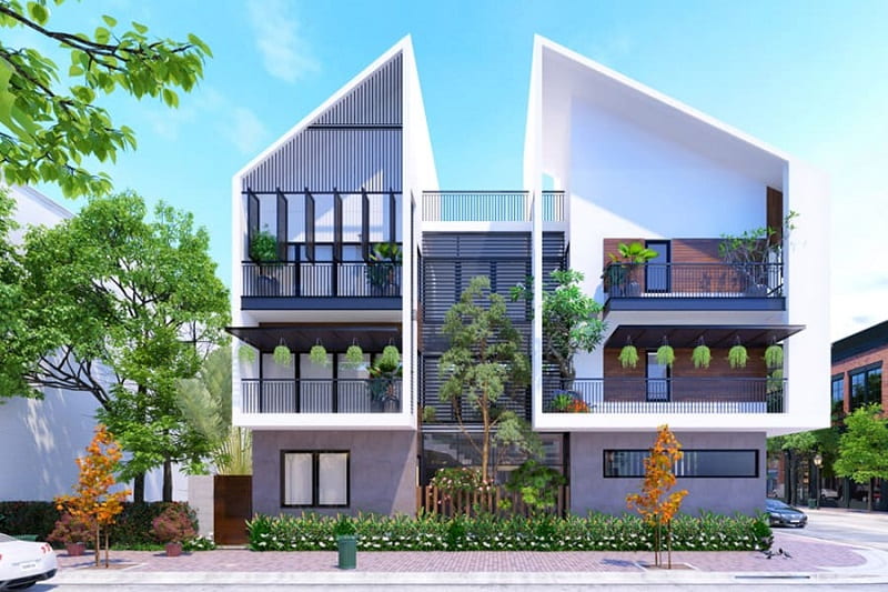 Với lối kiến trúc độc đáo, căn nhà đã thực nổi bật và làm lu mờ những mẫu thiết kế xung quanh