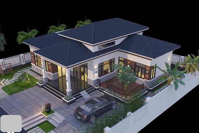 Xây dựng nhà vườn cần đảm bảo bố cục cân đối