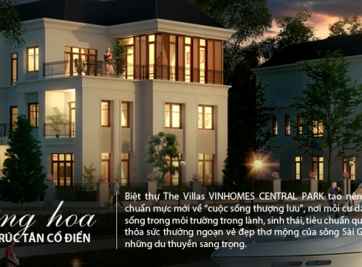 CUỘC SỐNG THƯỢNG LƯU TẠI VILLAS VINHOMES TÂN CẢNG