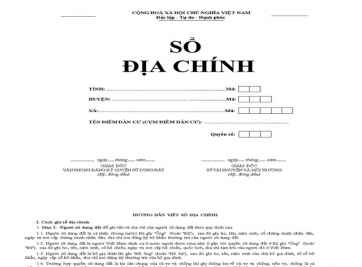 Sổ địa chính và những thông tin liên quan mà bạn cần phải biết