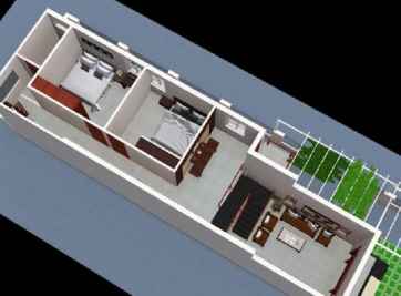 Mẫu nhà 1 tầng 2 phòng ngủ thiết kế chuẩn nhất hiện nay