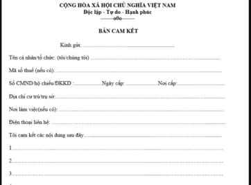 Biên bản cam kết xây dựng là gì? Nội dung của biên bản là gì