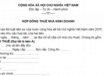 [Chi tiết] Nội dung của hợp đồng thuê nhà kinh doanh là gì?