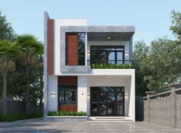 Mẫu nhà 2 tầng 7x12m với xu hướng hiện đại, tiện nghi