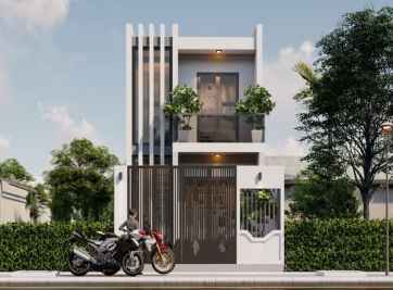 Những mau nha dep 2 tang mat tien 6m hot nhất năm