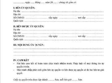 Tham khảo mẫu giấy ủy quyền mua bán đất chi tiết chuẩn nhất