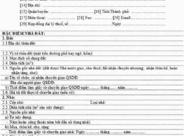 Tờ khai lệ phí trước bạ nhà đất và những thông tin liên quan