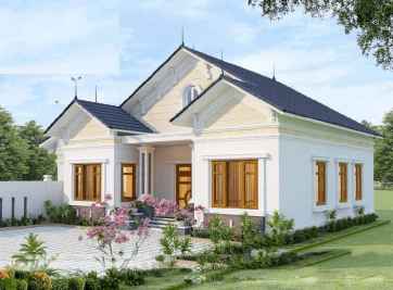 9 mẫu nhà cấp 4 có 3 phòng đẹp nhất năm 2021