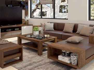 Cách kê bàn ghế gỗ phòng khách nhà ống khoa học nhất