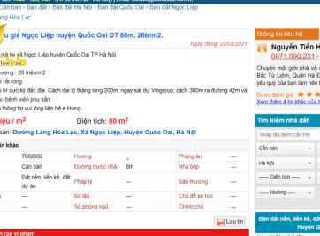 Những ngày gần đây việc bán đất ruộng Quốc Oai đang sôi sục