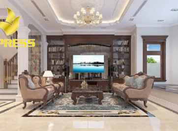 Các mẫu phòng khách tân cổ điển nhà ống sang trọng hiện nay